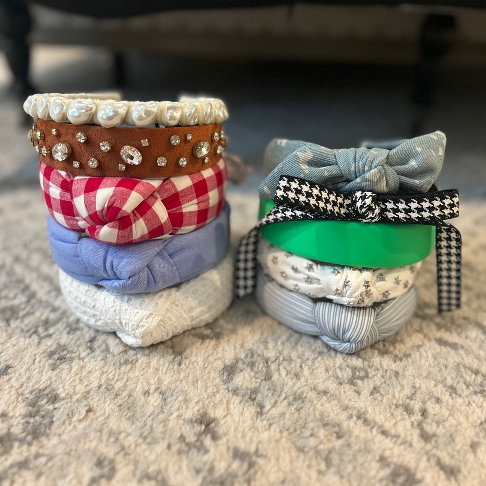 Lele Sadoughi slim seersucker headband